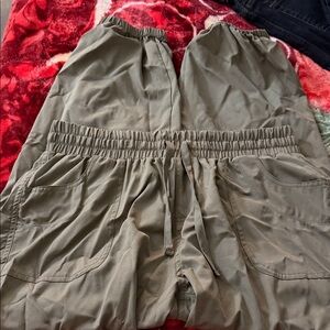Women's Olive Green Drawstring Pants